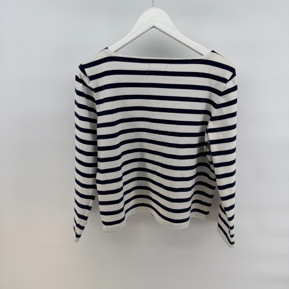 J. Crew Mariner Stripe Top in Ivory and Navy Blue - Picture 4 of 5